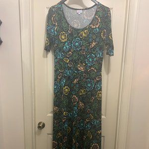 LuLaRoe Ana Maxi Dress 2XL Multicolor